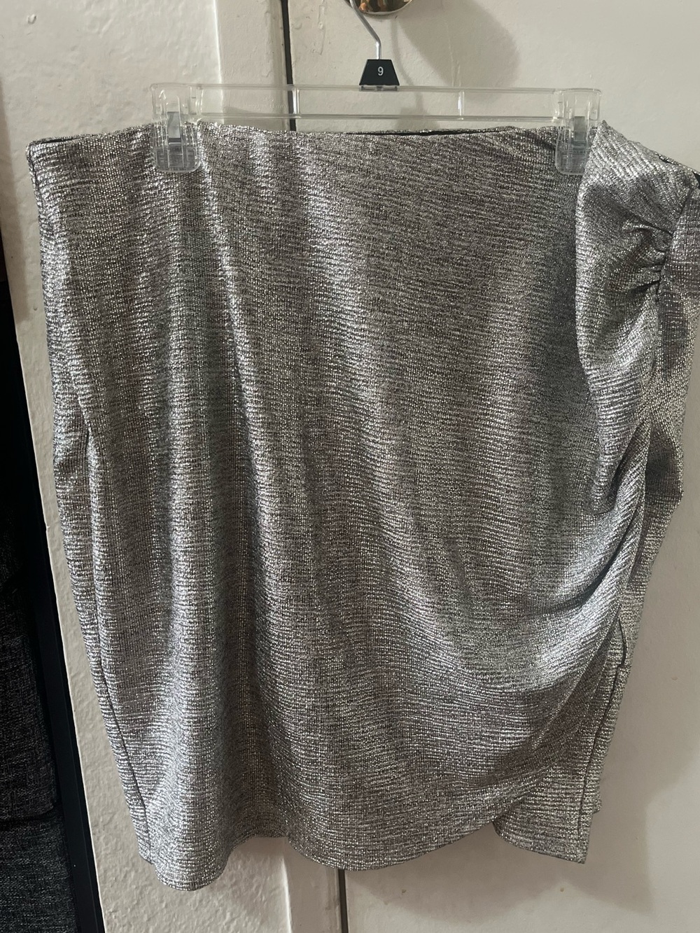 torrid Silver Metallic Ruched Mini Skirt